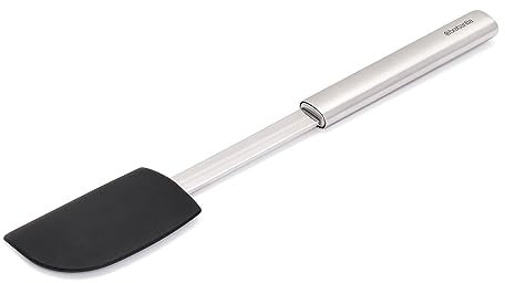 Brabantia Profile Silicone Spatula with Matt Steel Handle - Heat Resistant, Flexible, Non-Scratch, Dishwasher-Safe Cooking Utensil