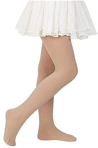 Zando Elastisch Strumpfhose Mädchen, Feinstrumpfhose Mädchen, Ballettstrumpfhose Mädchen, Thermo Strumpfhose Kinder, 1 Paar, Farbe, 3-6 Jahre (Tag Size M)