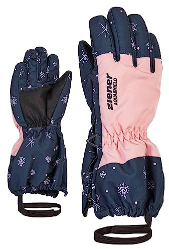 Ziener Kinder LEVIO Ski-Fäustling/Wintersport | wasserdicht atmungsaktiv, snowcrystal print, 122
