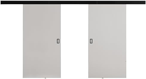 KIER FURNITURE Türen Werdi DUO 212 Moderne Schiebetüren - Wandschiebetür - Universal Links und Rechts - Metallschiebesystem - Robust, Haltbar - Stabil, Langlebig - Weiß B212xH205xT1,6 cm
