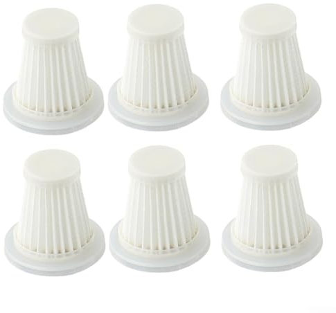 6 Staubsauger-Ersatzfilter für PeroBuno für Saker Auto-Staubsauger, kompatibel mit PeroBuno für Saker-Auto-Staubsauger, wiederverwendbarer, waschbarer Staubsaugerfilter