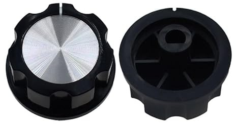 2 Pcs Set of D-shaped Shaft Knobs Air Fryer Replacement Knob for Kitchen Ovens, Pressure Cooker Switch Buttons, Timer Buttons Air Fryer Replacement Parts（Suggest You Measure The Size first ）
