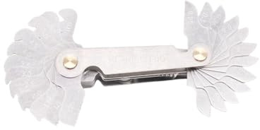 Comprobador de roscas fuerte, diseño pequeño, instrumento de medición de roscas fácil de transportar para mecanizado y mantenimiento in situ, múltiples calibres de pasos de rosca estándar