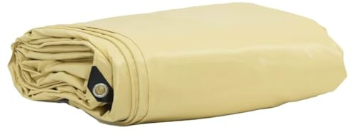 vidaXL Lona 650g / m² Beige 4 x 6 m Lona con Recubrimiento de PVC, Cubierta para jardín y terraza, Lona Resistente a la Intemperie, Tela Suave, protección Exterior