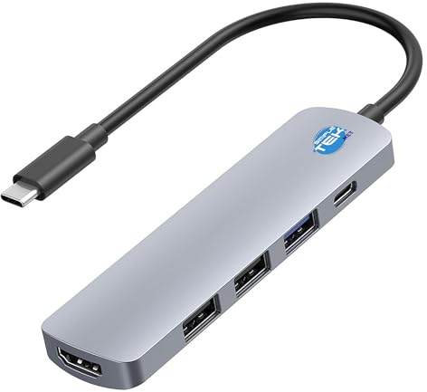 SIMPLETEK - Docking Station USB-C/Thunderbolt con Power Delivery 100W - HDMI 4K, Hub Multifunzione per Notebook, Tablet e Console