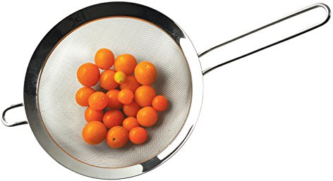 RSVP International Endurance Kitchen Collection, Stainless Steel Fine Mesh Conical Sieve/Colander, Multi-Purpose for Cooking, Baking, Loose Leaf Tea, Bar Strainer Cocktails, 7.75-Inch Drainer