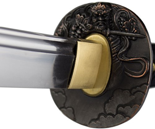 DerShogun Dämonen Katana Samuraischwert - Honsanmai Klinge - Katate Maki