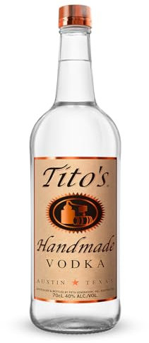 Tito's Handmade Vodka (70cl / 700ml Bottle - 40% Alcohol) - Premium Alcohol Brand, Certified Gluten-Free Spirit Distilled in Batches, Simple and Smooth with a Slightly Sweet Finish