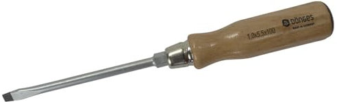 Dönges Tournevis plat avec manche en bois 1,0 mm 100 x 5,5 mm 8 mm