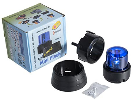 Ferbedo Flashlight blau (Blinklicht für Babyrutscher und Trettraktoren, Polizeiautos, Montage auf dem Fahrzeug oder Lenkrad) 401000