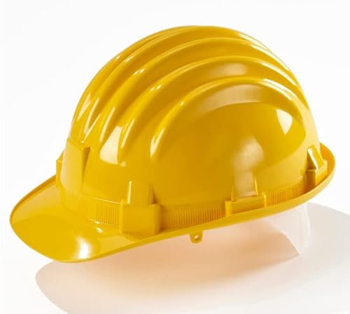 Elmetto di protezione omologato casco da lavoro per cantiere secondo le direttive europee CEE-PREN 397 (Giallo)