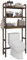 SMIBUY Toilettenregal, Bambus WC Regal, Verstellbar Waschmaschinenregal, Badezimmerregal mit 3 Ablageflächen, platzsparend, leicht zu montieren, Walnuss