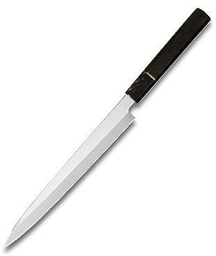 8,5/9,5/11/12 tum Willow Leaf Sashimi Kniv 10Cr15 stålskärkniv Lax Skinka Kökskniv Oktagonal Ebenholts och hornskaft