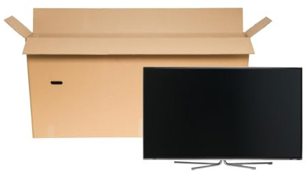 karton-billiger | Scatola di spedizione per TV/TV fino a 60, imballaggio, 1600 x 200 x 800 mm, doppia scanalatura - Dimensioni cinghia DHL