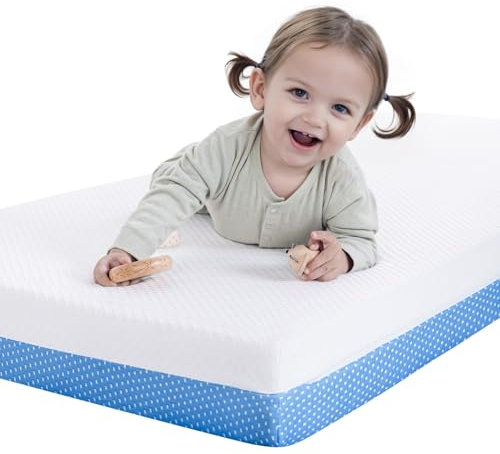 Tivellary Crib Mattress for Infant/Toddler Dual-Sided Memory Foam Mattress