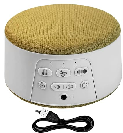 Ljudmaskin, vitt ljud ljudmaskin för sömn, naturliga napp elektroniska prylar med automatisk avstängning timerfunktion för lägenhet hotell resor meditation integritet