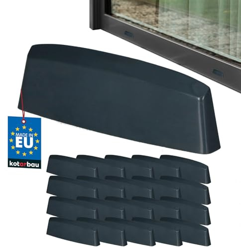 KOTARBAU® Capuchons pour fente de drainage de fenêtre - Couvercles pour orifice de drainage de fenêtre - Plastique ASA - Drainage de fenêtre - Évacuation - Fenêtre en PVC - Protection - Couverture