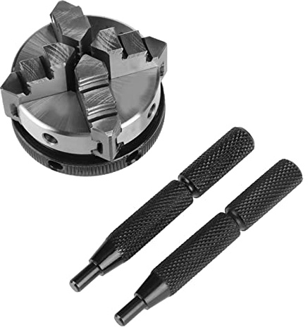 Mini portabrocas taladro 50mm 4 mordazas autocentrante M14 - Alta precisión y robustez, para torno manual y herramientas pequeñas en manualidades y madera