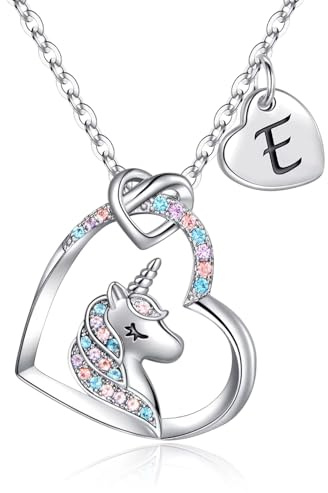 OSDUE Enhörning smycken set, halsband, armband, ringar, örhängen, smycken, födelsedagspresenter, 45 cm x 7 cm, Koppar, Zirkon