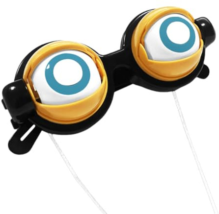 Novelty Spring Eye Glasses - Scary Bulging Eyeballs, Shake Wobble Specs, Cosplay Accessory, Gag Gift For Birthday Music Festival Carnival Holiday Celebration Usage