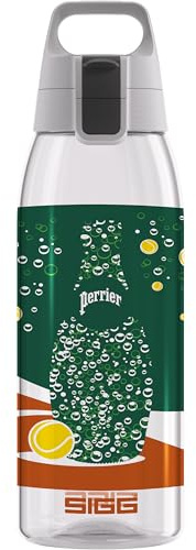 SIGG - Tritan Renew Transparent Water Bottle - Total Clear ONE Roland Garros - Suitable For Carbonated Beverages - Dishwasher Safe - Leakproof - Lightweight - Scratch Resistant - BPA Free - Green - 1L
