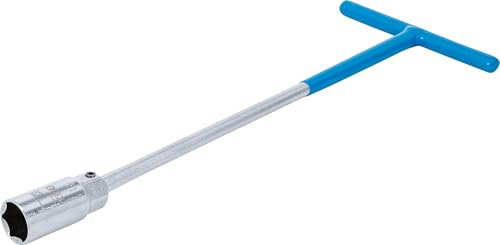 BGS 144 | Zündkerzenschlüssel mit T-Griff, Kugelgelenk | SW 20,8 mm, Silber