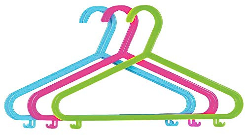 HK Pack of 40 Plastic Coat Hangers for Kids Clothes