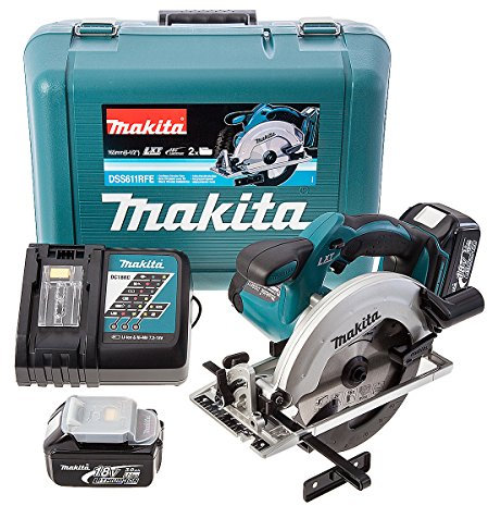 Makita DSS611RFE 18V LXT Li-ion Circular Saw with 2 x 3.0Ah Batteries