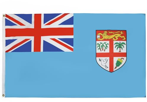AZ FLAG - Drapeau Fidji - 150x90 cm - Polyester léger - Drapeau Fidjien Avec Oeillets Métalliques Intégrés - 80g