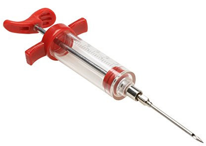 Andux Zone Siringa Professionale per Marinata Iniettore di Marinatura Siringa per Arrosti e Marinate Iniettore di Salse 09-ZSQ-002 (rosso)