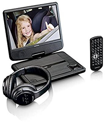 Lenco DVP-947BK - Reproductor de DVD portátil con Auriculares Bluetooth, Color Negro