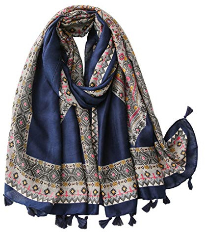 FAIRYGATE Scarf for Women UK Lightweight Shawl Head Wraps Shawl Fringe Scarfs Gifts Ladies Scarves