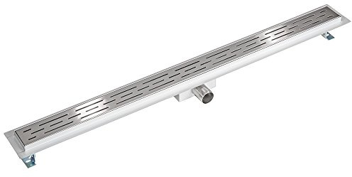 tectake 401275 Duschränna i rostfritt stål - Längd 100 cm
