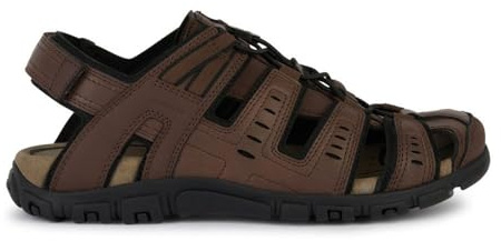 Geox Uomo Sandal Strada Sportivi, Marrone Scuro, 45 EU