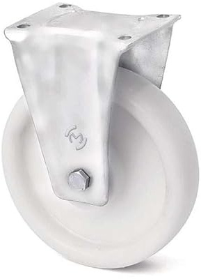 WIKO Ruote per carichi pesanti da 100 mm – Ruote in alluminio poliammide set fino a 300 kg – Ruote girevoli con freno – Ruote fisse (ruote fisse)