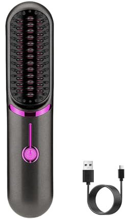 Asciugacapelli Spazzola Lisciante - Pettine Lisciante E Ferro Senza Fili USB Senza Sforzo | Spazzola Lisciante Stile Portatile Anti-Crespo, Mini Pettine Da Viaggio Con Asciugacapelli Planoo Per Salone