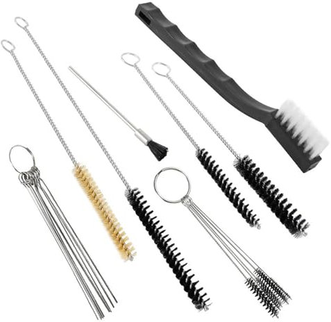 Uadme 21 Piezas Kit de Limpieza de Pistola Pulverizadora, Juego de Cepillos de Limpieza de Aerógrafo, con Cepillos y Agujas, para Pintura, Artesanos y Hogar