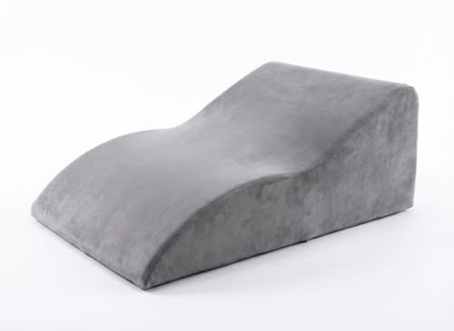 Ergonomisk kilkudde med minnesskum – Refluxkudde för halsbränna och GERD, lyftkudde för rygg och ben, för säng och soffa (Kavaline AlignCurve för Curved One, 65x40x22 cm)