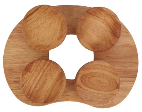 VELATEMOR Sauna-Kopfstütze aus Holz mit Drehbarer Scheibe, Saunakissen für Nacken-, Schulter- und Kopfentspannung, Ergonomische Nackenstütze, Kopfkissen