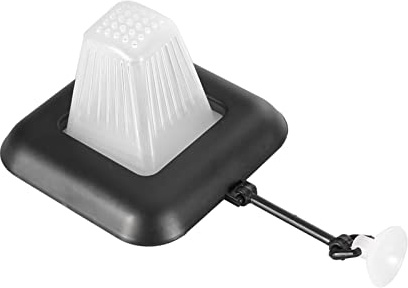 Yctze Alimentador de Peces con Embudo de Gusano Rojo de Plástico con Ventosa para una Fácil Instalación, Alimentador de Pecera Ideal para Alimentación Viva