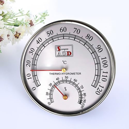FACAIIO Sauna Thermometer and Hygrometer with Wall Clock Timer for Accurate Temperature and Humidity Monitoring in Indoor or Outdoor Sauna and Bathroom