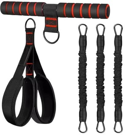 Motståndsband för kvinnor Magträningsutrustning 3 Justerbara Rör | Ergonomiskt motståndsband med fotpedal För hemmaträning, pilates, styrka, armar, ben, bål
