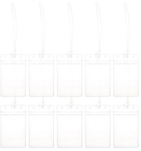 LRXIYODE 10 St Transparenta PVC Bagageetiketthållare med Vattentäta Skydd för Bagageetiketter Idealiska för Affärsresenärer och Frekventa Flygresenärer Praktiska för Resväskor och