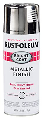 Rust-Oleum 7718830 Stops Rust Bright Coat Metallic Spray Paint, 11 Oz, Chrome (Pack of 1)