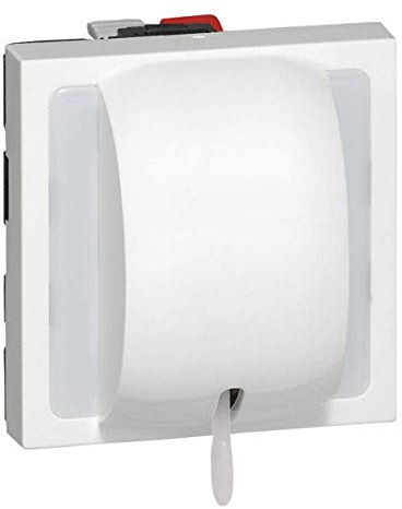 Legrand 077044 Poussoir Inverseur à Tirage Mosaic, 2 Modules, 6A, 250V, Blanc