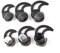 Rhinenet Replacement Earbuds Tips for Bose QC20 QC20i QC30 SoundSport SIE2i IE2 IE3, Soft Silicone, 3 Pairs (Black)