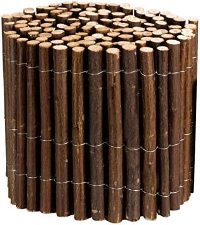 Garden Mile Willow Wooden Edging - Easy Install border 2M Garden edging borders Weather Resistant, Wooden Garden Fence - Outdoor Border Fencing for Garden, Patio & Walkways (30cm x 200cm)