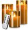 Led Kerzen Braun, 3 Stücke 10-15CM Mit Timerfunktion, Flackernde Flamme Mit Glas, Bewegliche Flamme Für Draußen, Batteriebetrieben - Ideal Für Geburtstage, Party, Geschenk