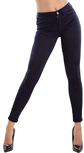 Toocool - Pantalones Vaqueros Mujer Skinny Slim Elásticos Push up Aderentes F3205, turquesa, XS