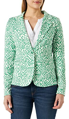 ICHI Dam IHKATE BL14 Blazer, 201904/Greenbriar Ikat Print, M, 201904/Greenbriar Ikat Print, M